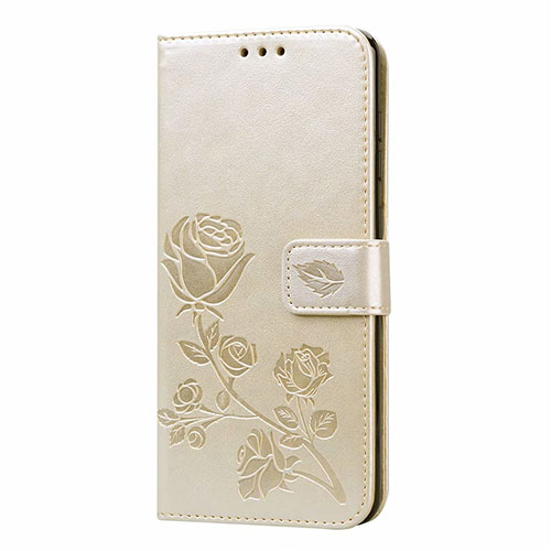Leather Case Stands Flip Cover L17 Holder for Samsung Galaxy A31 Gold