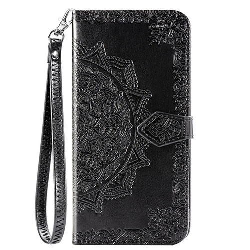 Leather Case Stands Flip Cover L18 Holder for Huawei P40 Lite E Black