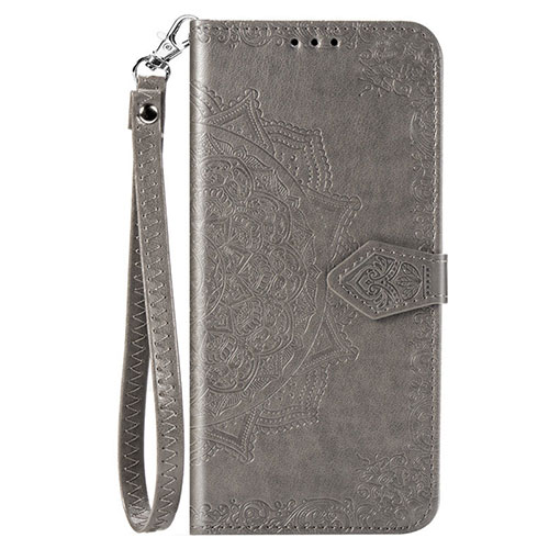 Leather Case Stands Flip Cover L18 Holder for Huawei P40 Lite E Gray