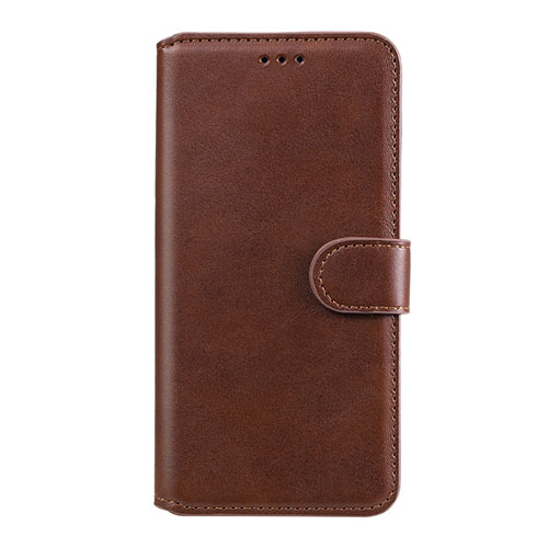 Leather Case Stands Flip Cover L19 Holder for Samsung Galaxy A41 Brown