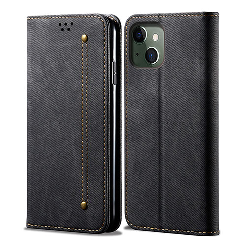 Leather Case Stands Flip Cover L21 Holder for Apple iPhone 13 Black