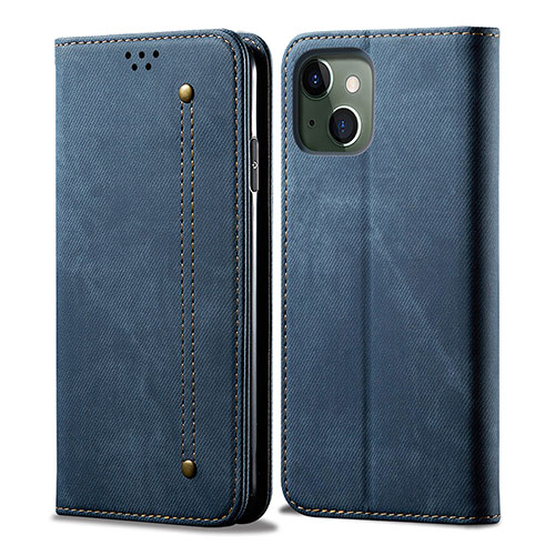 Leather Case Stands Flip Cover L21 Holder for Apple iPhone 14 Plus Blue