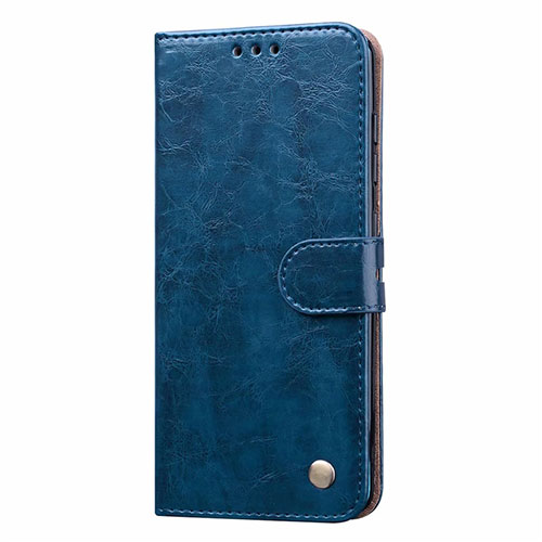 Leather Case Stands Flip Cover L22 Holder for Samsung Galaxy A41 Blue