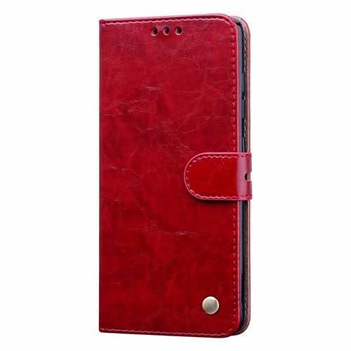 Leather Case Stands Flip Cover L23 Holder for Samsung Galaxy A71 5G Red