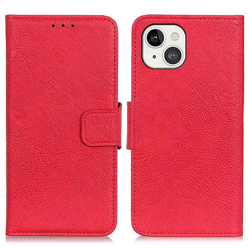 Leather Case Stands Flip Cover L27 Holder for Apple iPhone 13 Mini Red