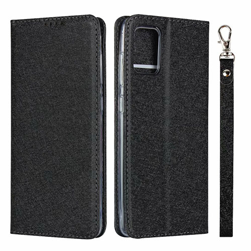 Leather Case Stands Flip Cover L27 Holder for Samsung Galaxy A71 5G Black