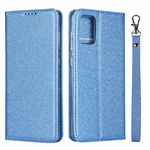 Leather Case Stands Flip Cover L27 Holder for Samsung Galaxy A71 5G Sky Blue