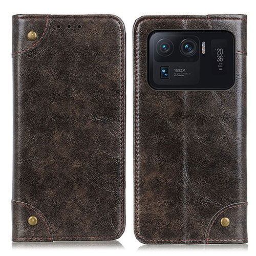 Leather Case Stands Flip Cover M04L Holder for Xiaomi Mi 11 Ultra 5G Bronze
