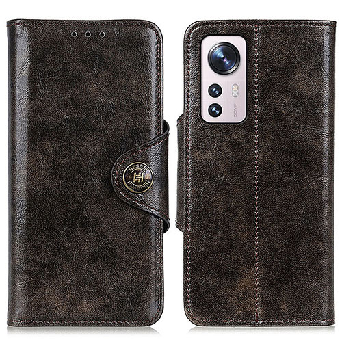 Leather Case Stands Flip Cover M04L Holder for Xiaomi Mi 12S Pro 5G Brown
