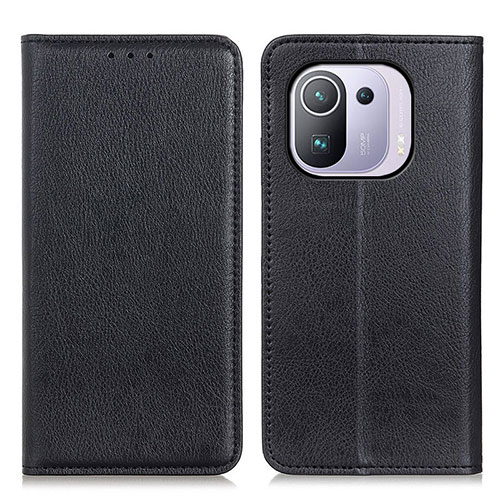 Leather Case Stands Flip Cover N01P Holder for Xiaomi Mi 11 Pro 5G Black