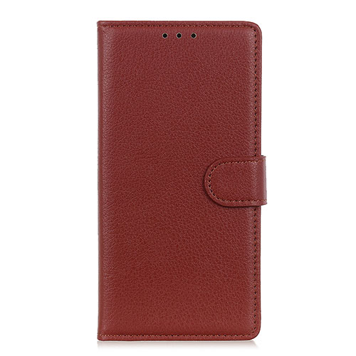 Leather Case Stands Flip Cover N04 Holder for Huawei P40 Brown