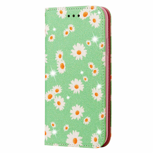 Leather Case Stands Flip Cover N05 Holder for Samsung Galaxy Note 20 5G Matcha Green