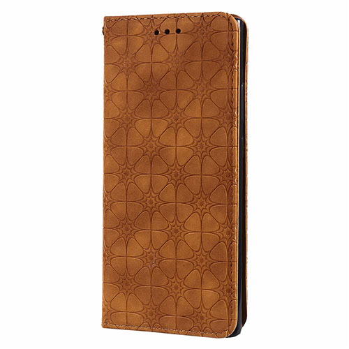 Leather Case Stands Flip Cover N06 Holder for Samsung Galaxy Note 20 Ultra 5G Brown