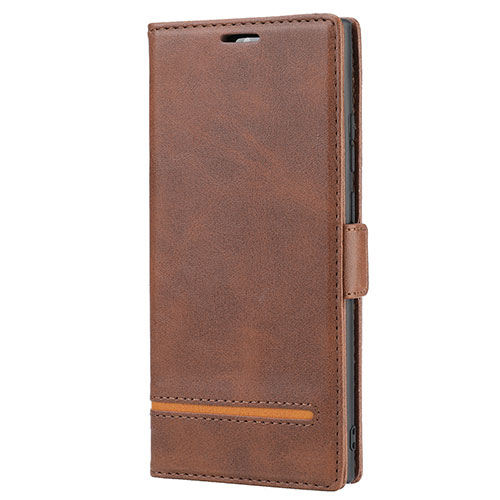 Leather Case Stands Flip Cover N11 Holder for Samsung Galaxy Note 20 Ultra 5G Brown