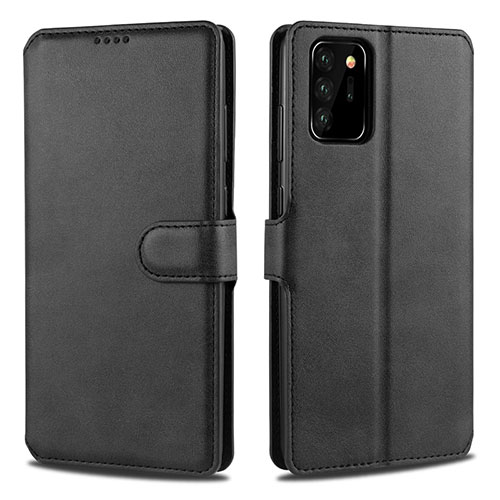 Leather Case Stands Flip Cover N12 Holder for Samsung Galaxy Note 20 Ultra 5G Black