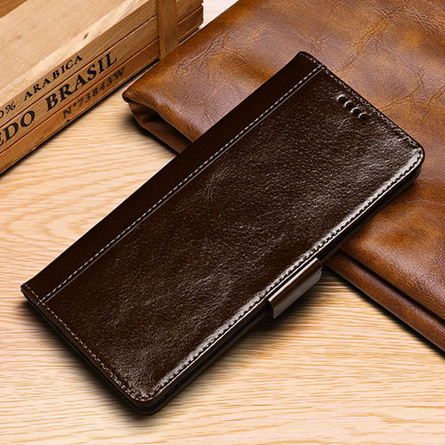Leather Case Stands Flip Cover P01 Holder for Samsung Galaxy S10e Brown