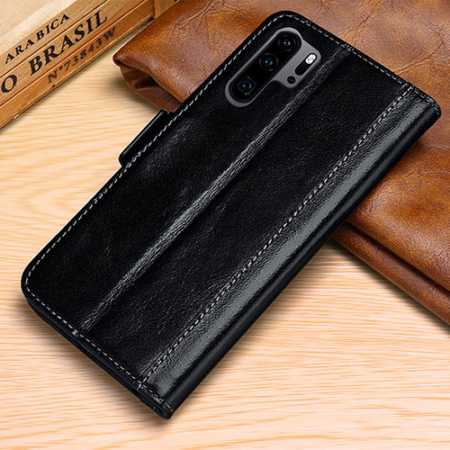 Leather Case Stands Flip Cover P03 Holder for Huawei P30 Pro Black