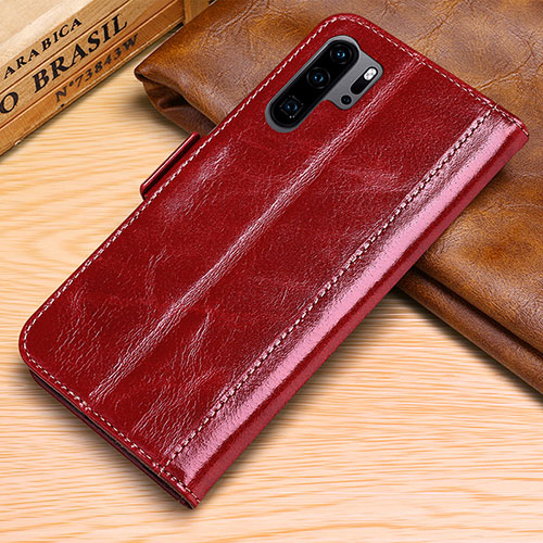 Leather Case Stands Flip Cover P03 Holder for Huawei P30 Pro Red