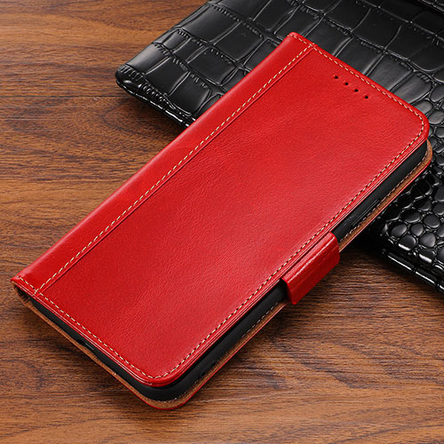 Leather Case Stands Flip Cover P04 Holder for Apple iPhone Xs Max Red