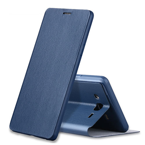 Leather Case Stands Flip Cover S01 for Samsung Galaxy On7 G600FY Blue