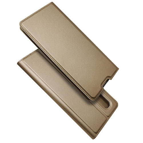 Leather Case Stands Flip Cover S01 Holder for Oppo Find X2 Pro Gold