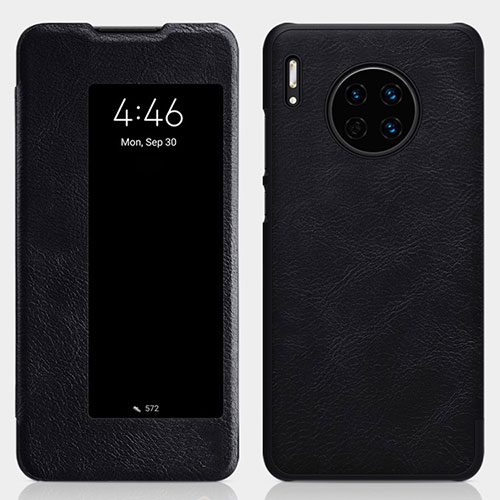 Leather Case Stands Flip Cover T01 Holder for Huawei Mate 30 Black