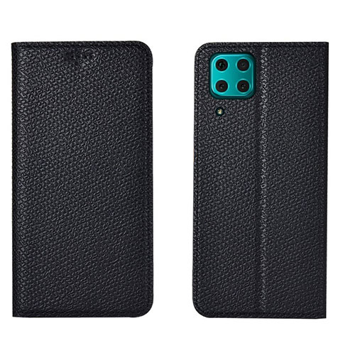 Leather Case Stands Flip Cover T01 Holder for Huawei P40 Lite Black