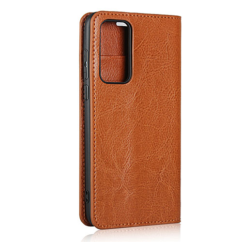 Leather Case Stands Flip Cover T01 Holder for Huawei P40 Orange