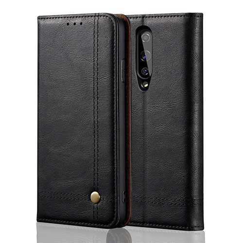 Leather Case Stands Flip Cover T01 Holder for OnePlus 8 Black