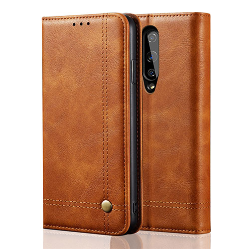 Leather Case Stands Flip Cover T01 Holder for OnePlus 8 Orange