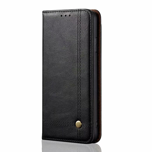 Leather Case Stands Flip Cover T01 Holder for Oppo A72 Black