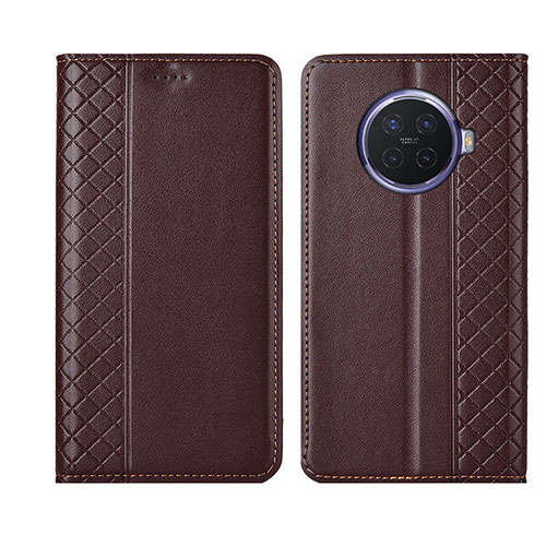 Leather Case Stands Flip Cover T01 Holder for Oppo Ace2 Brown