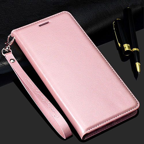 Leather Case Stands Flip Cover T01 Holder for Samsung Galaxy S20 Plus 5G Rose Gold