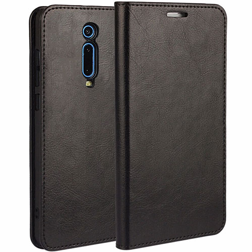 Leather Case Stands Flip Cover T01 Holder for Xiaomi Mi 9T Pro Black