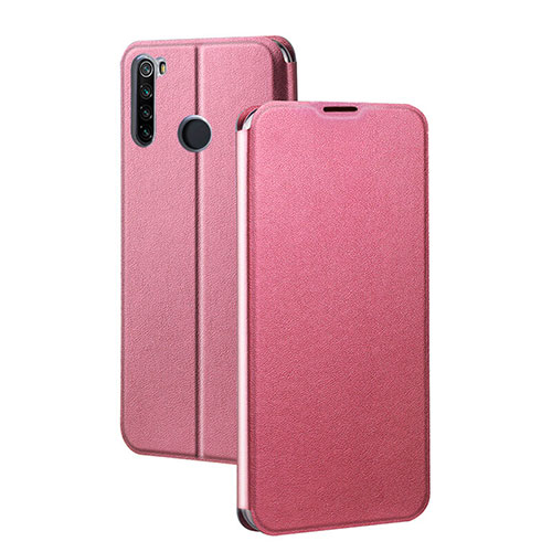 Leather Case Stands Flip Cover T01 Holder for Xiaomi Redmi Note 8 Pink