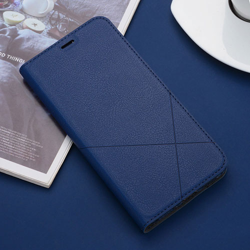 Leather Case Stands Flip Cover T02 Holder for Apple iPhone 11 Pro Blue