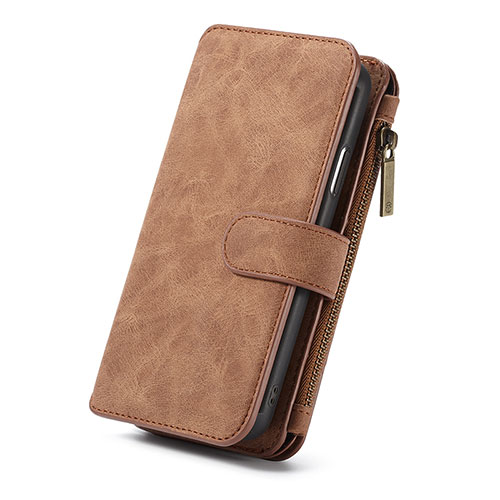 Leather Case Stands Flip Cover T02 Holder for Apple iPhone XR Orange