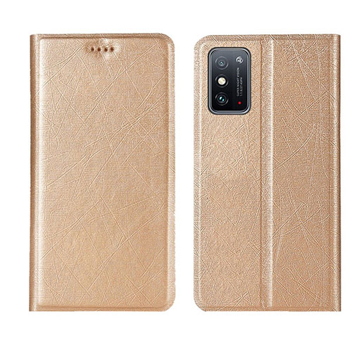 Leather Case Stands Flip Cover T02 Holder for Huawei Honor X10 Max 5G Gold
