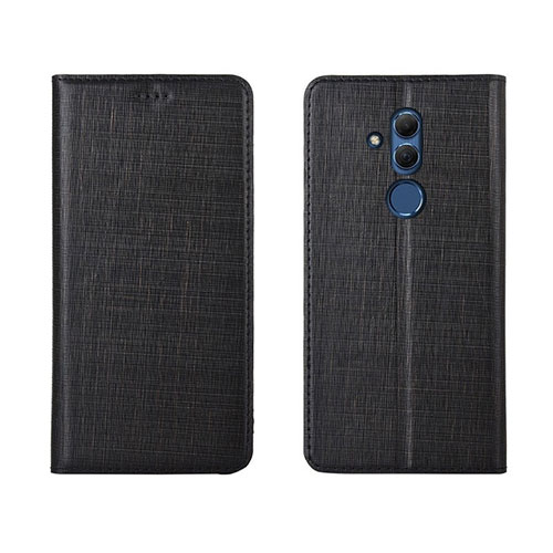 Leather Case Stands Flip Cover T02 Holder for Huawei Mate 20 Lite Black