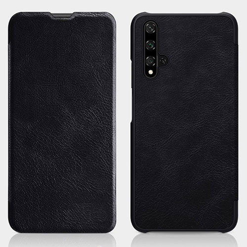 Leather Case Stands Flip Cover T02 Holder for Huawei Nova 5T Black