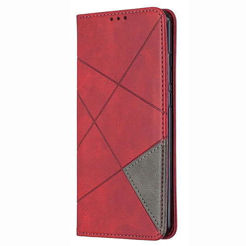 Leather Case Stands Flip Cover T02 Holder for Huawei P Smart (2020) Red