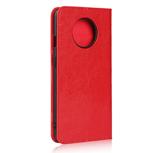 Leather Case Stands Flip Cover T02 Holder for OnePlus 7T Red
