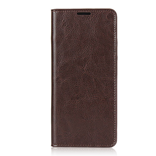 Leather Case Stands Flip Cover T02 Holder for Oppo Find X2 Neo Brown