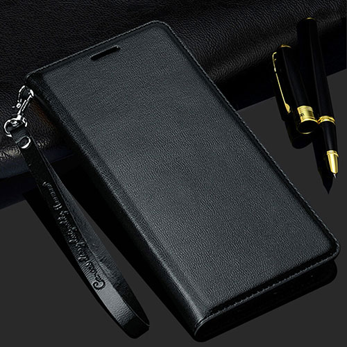 Leather Case Stands Flip Cover T02 Holder for Samsung Galaxy S20 5G Black