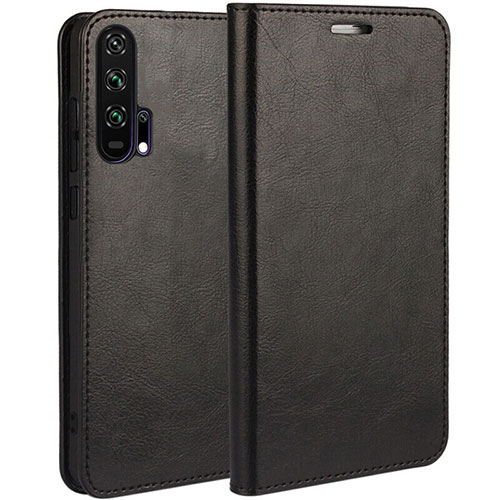 Leather Case Stands Flip Cover T03 Holder for Huawei Honor 20 Pro Black