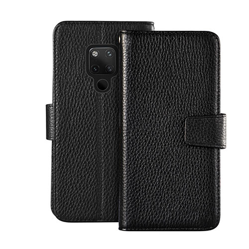Leather Case Stands Flip Cover T03 Holder for Huawei Mate 20 X 5G Black