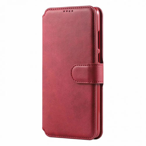 Leather Case Stands Flip Cover T03 Holder for Huawei Nova 4e Red