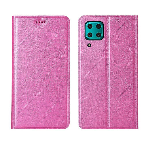 Leather Case Stands Flip Cover T03 Holder for Huawei Nova 7i Pink
