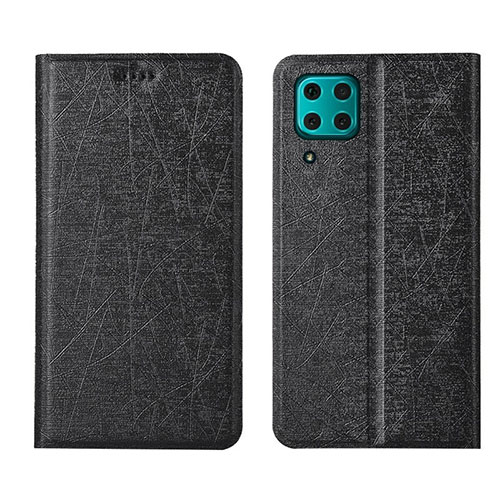 Leather Case Stands Flip Cover T03 Holder for Huawei P40 Lite Black