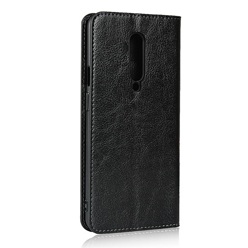 Leather Case Stands Flip Cover T03 Holder for OnePlus 7T Pro Black